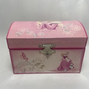 FAB Pink Princess Domed Wind Up Jewelry Box Cardboard Played with condition Work